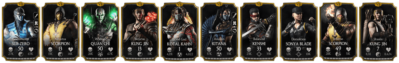 Купить аккаунт Mortal Kombat Mobile